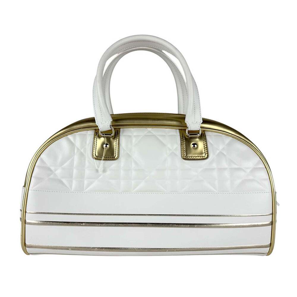 CHRISTIAN DIOR White Leather Shoulder Bag - Picture 3 of 13